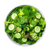 Green vegan salad isolated. Illustration AI Generative png