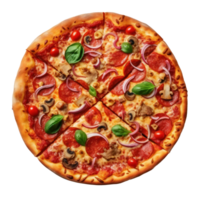 Pizza isolato. illustrazione ai generativo png