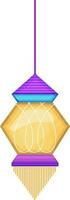 Illustration of hanging lamp or lantern. vector