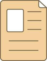 Candidate Form Icon In Brown And White Color. vector