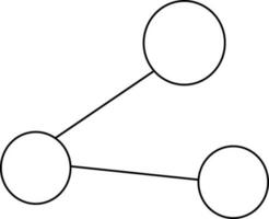 Black line art networking connection on white background. vector