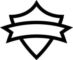 Award or shield icon in line art. vector