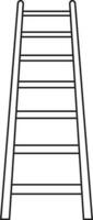 Ladder or stair in black line art. vector
