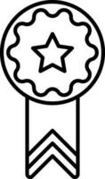 Badge Icon In Stroke Style. vector