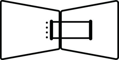 Stroke style of safety belt icon. vector