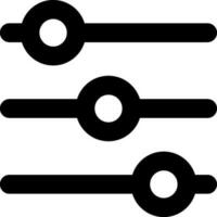 Controller or slider icon in line art. vector