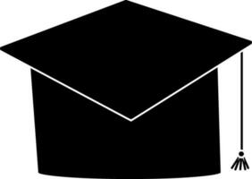 Black motarboard on white background. vector