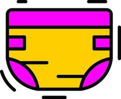 Flat style Diaper icon or symbol. vector