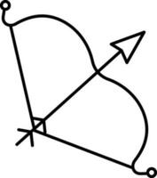 Sagittarius Icon Or Symbol In Line Art. vector