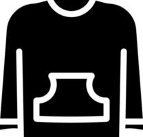 black and white Color Sweater Or Jacket In Flat Style. vector