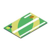 3d illustration of payment card. vector