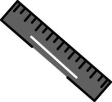 Grey Ruler Icon On White Background. vector