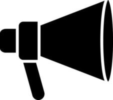 Isolated black and white megaphone icon. vector