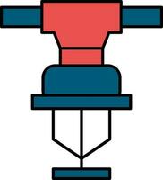 Sprinkler Icon In Red And Blue Color. vector
