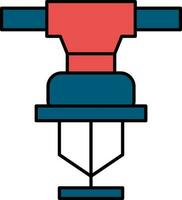 Sprinkler Icon In Red And Blue Color. vector