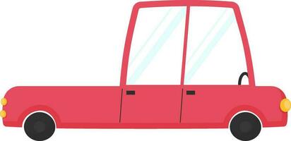 Pickup Truck Element In Red Color. vector