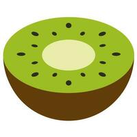 Isometric illustration of kiwi slice element. vector