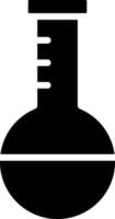 Beaker glyph icon or symbol. vector