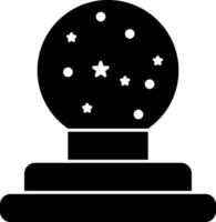 Crystal ball icon in flat style. vector