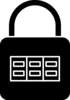 Flat style digital lock icon or symbol. vector