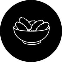 Bowl Of Dried Dates Icon In black and white Color. vector