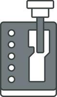 Automatic Transmission Icon In Gray And White Color. vector