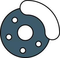 Disc Brake Icon In Blue And White Color. vector