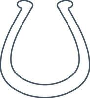 Horseshoe Icon In Gray Outline. vector