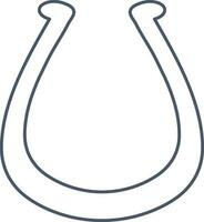 Horseshoe Icon In Gray Outline. vector