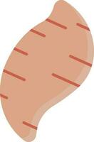 Sweet Potato Icon In Brown Color. vector