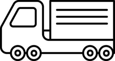 Stroke Style Truck Icon Or Symbol. vector