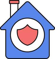 Home Insurance Icon In Flat Style. vector