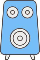 Isolated Speaker Icon In Blue And Gray Color. vector