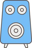 Isolated Speaker Icon In Blue And Gray Color. vector