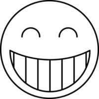 Grimacing Face emoji Icon In Outline Style. vector