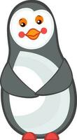 Illustration of cute penguin cartoon. vector
