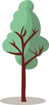 Isolated Tree Icon In Green Colour.