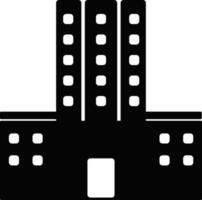 Flat style illustration of building. vector