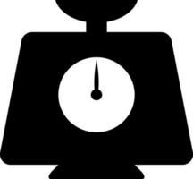 Black and white weight scale. vector