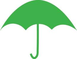 Green umbrella on white background. vector