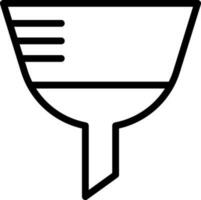 Line art illustration of Funnel icon. vector