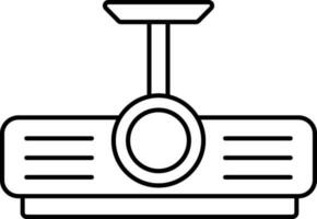 Flat Style Projector Thin Line Icon. vector