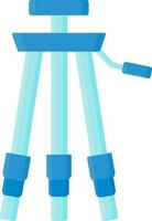 Tripod Icon In Blue Color. vector