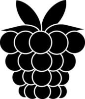 Raspberry Glyph Icon. vector