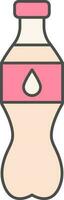 Drink Bottle Icon In Orange And Pink Color. vector