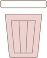 Isolated Dustbin Icon In Pink And White Color. vector