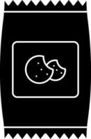 Cookie Packet Glyph Icon. vector