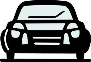 Front View of Car Icon In Flat Style. vector