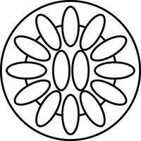 ilustración de unnakai plato icono en línea Arte. vector