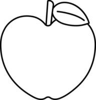 Isolated Apple Icon In Black Outline Style. vector